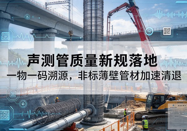会同声测管质量新规落地，一物一码溯源，非标薄壁管材加速清退