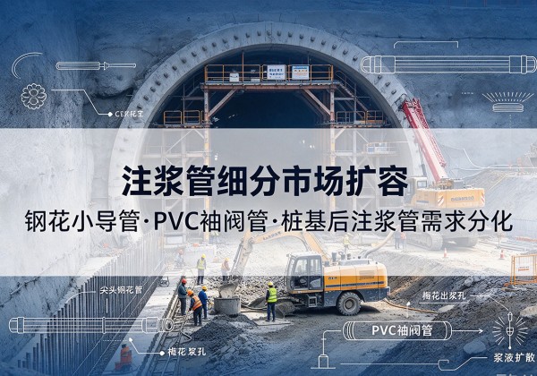 会同注浆管细分市场扩容，隧道钢花小导管、PVC 袖阀管、桩基后注浆管需求分化